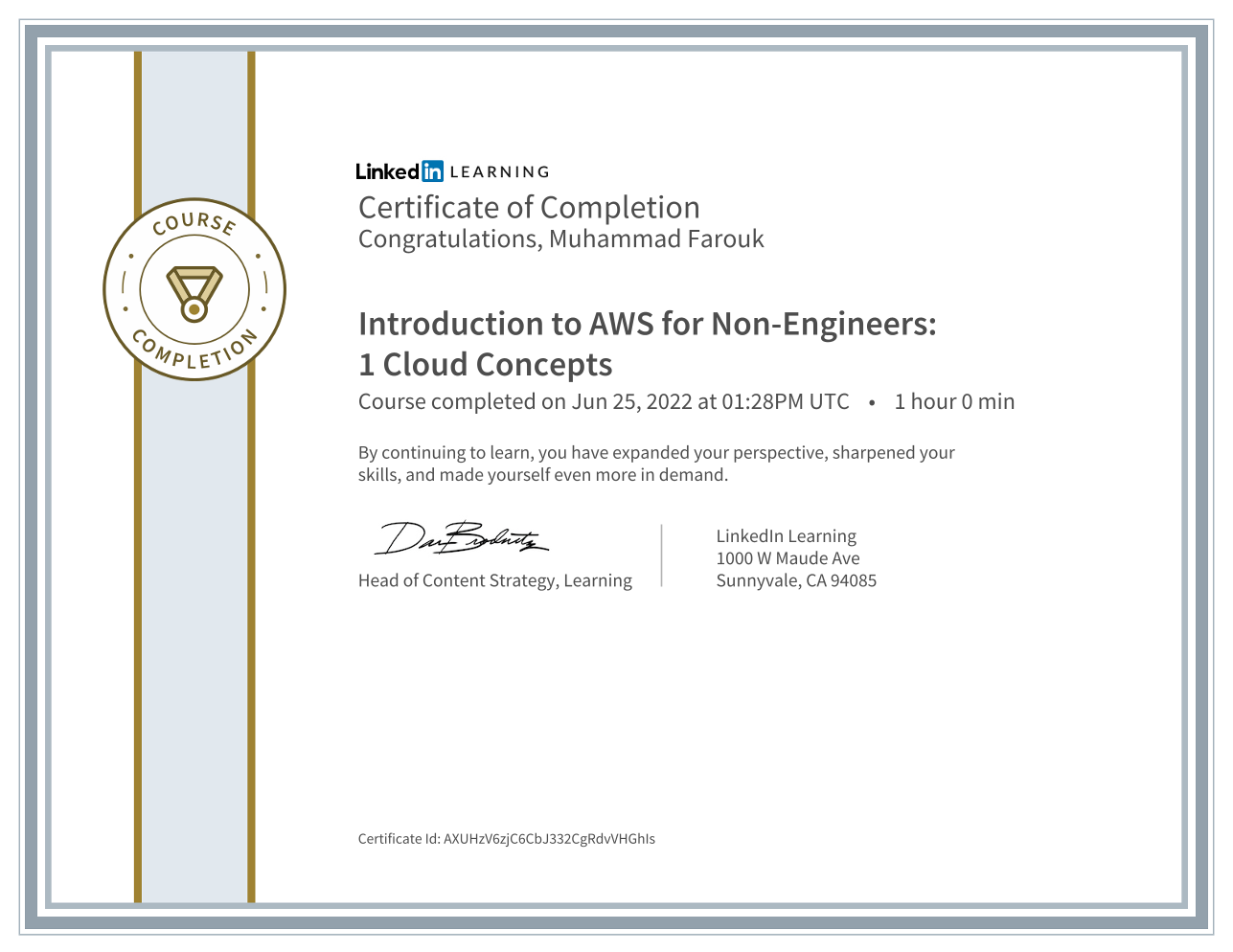 Introduction to AWS for Non-Engineers Certificate